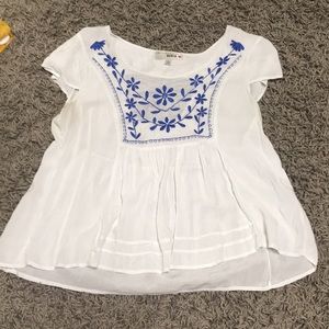 Boho embroidered top